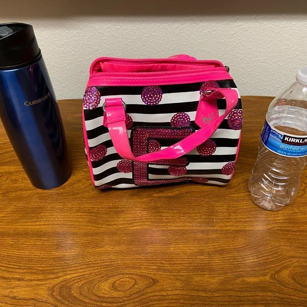 NWOT Justice Bag for girl Striped Sequins